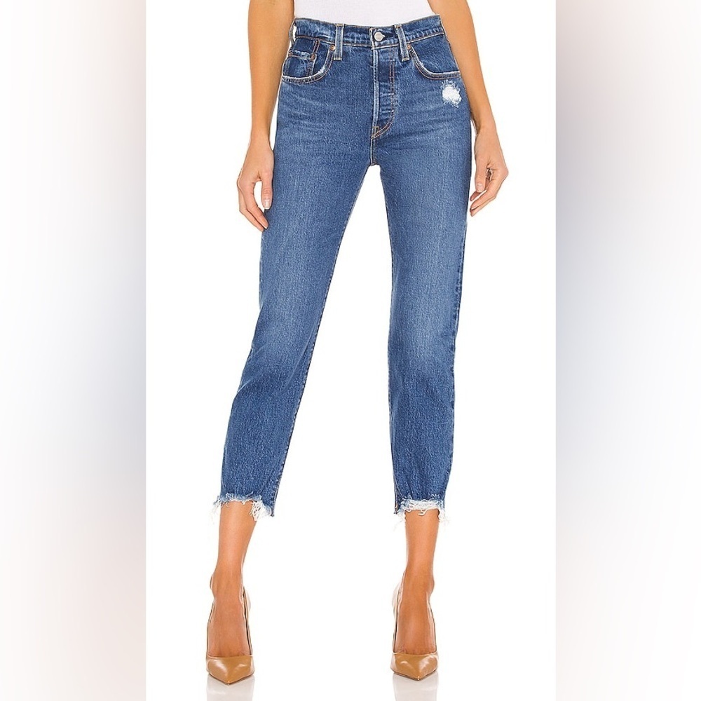 LEVIS 501 Crop in Charleston Fun raw hem size 27 L26